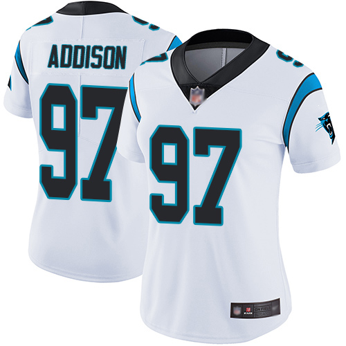 Carolina Panthers Limited White Women Mario Addison Road Jersey NFL Football #97 Vapor Untouchable